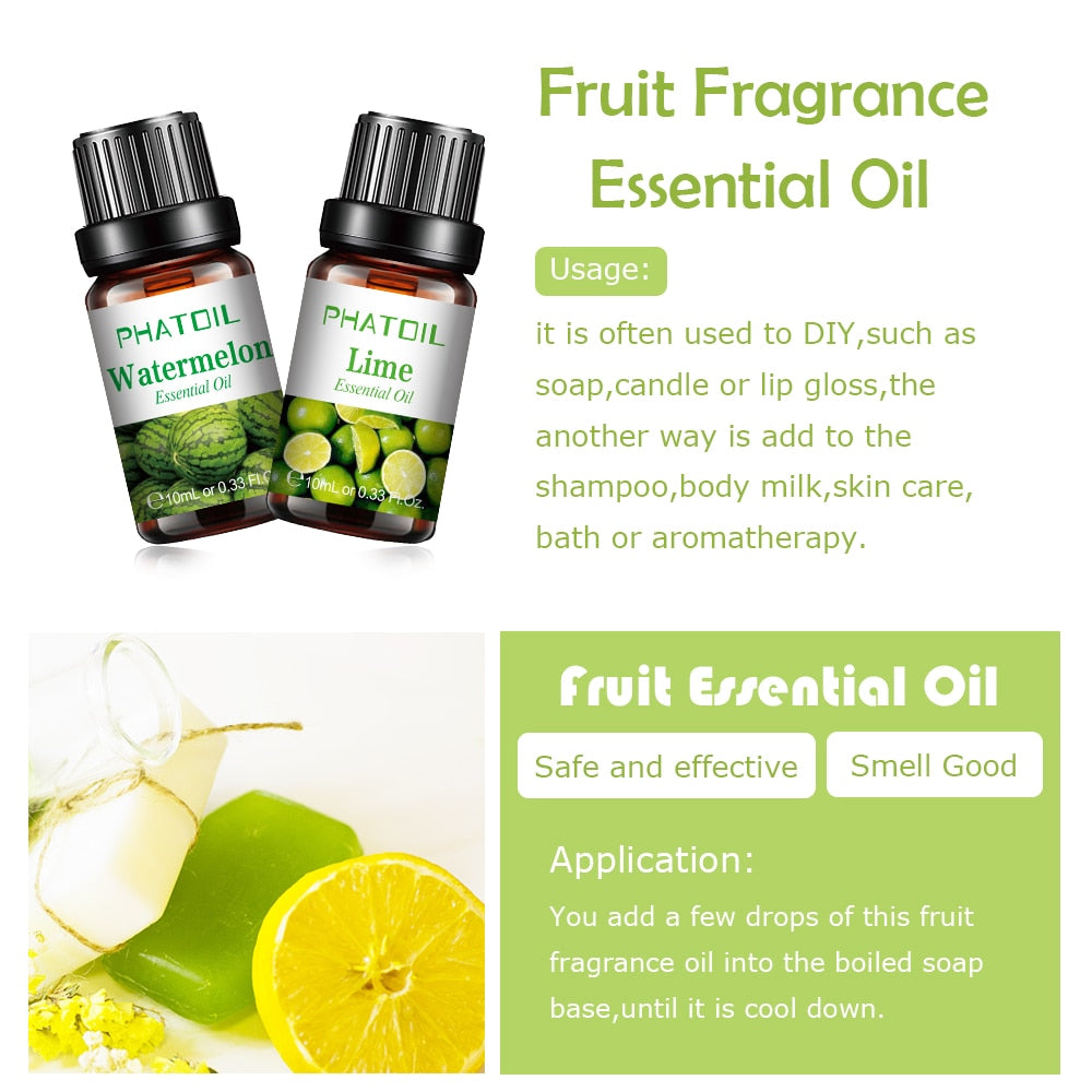 10pcs Fruit Fragrance Essential Oils Gift Set