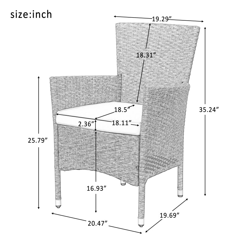 7 Piece Outdoor Dining Patio Set
