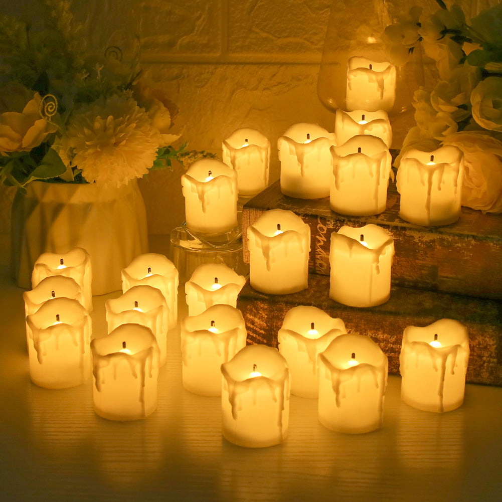 6/12/24Pcs Flameless LED Candles Tea Light