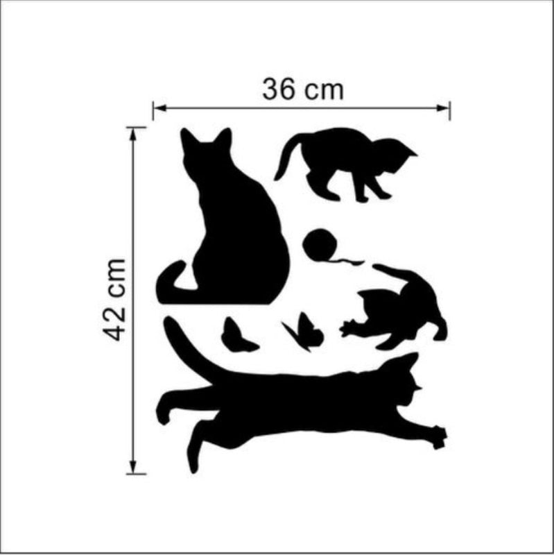 1 Set/Pack Cat Wall Sticker Removable Decal