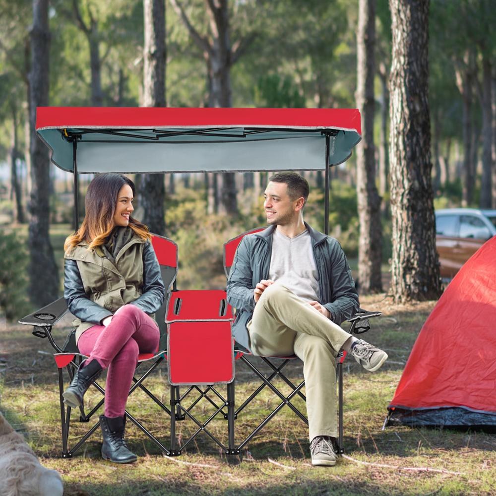 Portable Canopy Chairs w/Cup Holder and Cooler