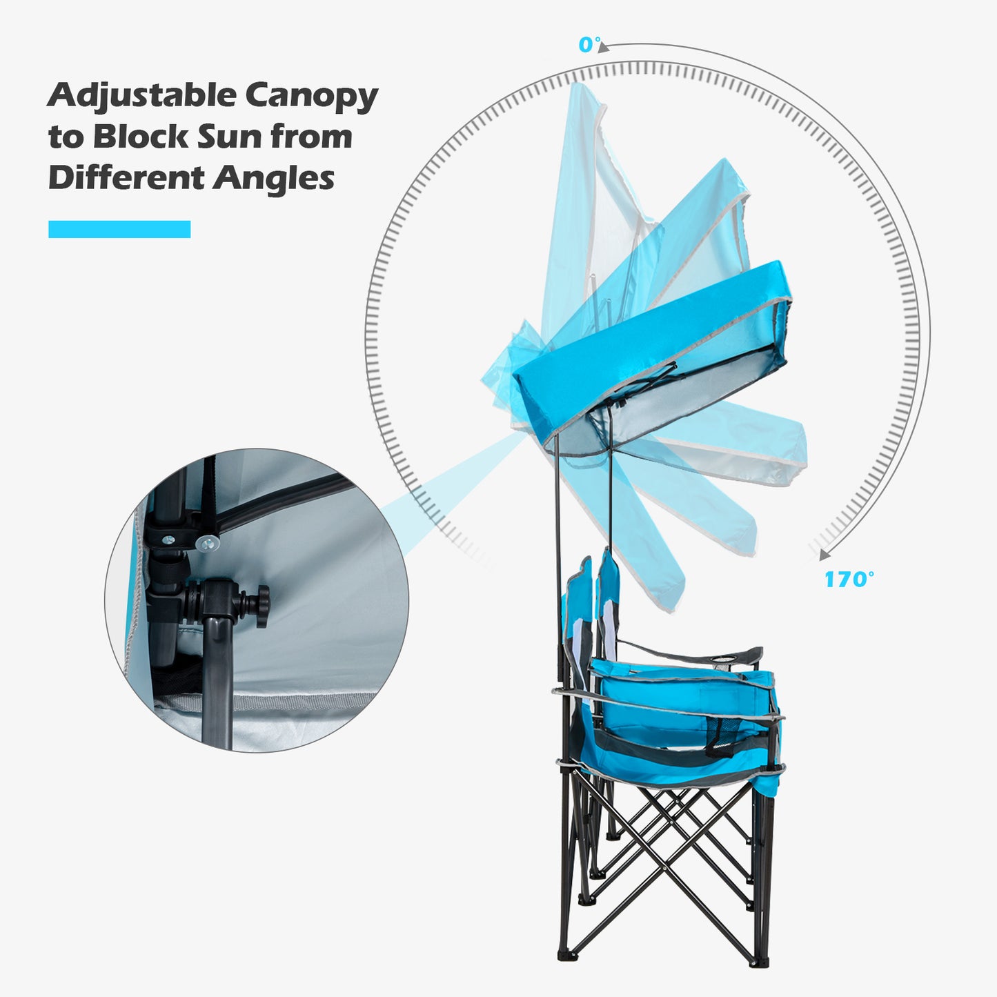 Portable Canopy Chairs w/Cup Holder and Cooler