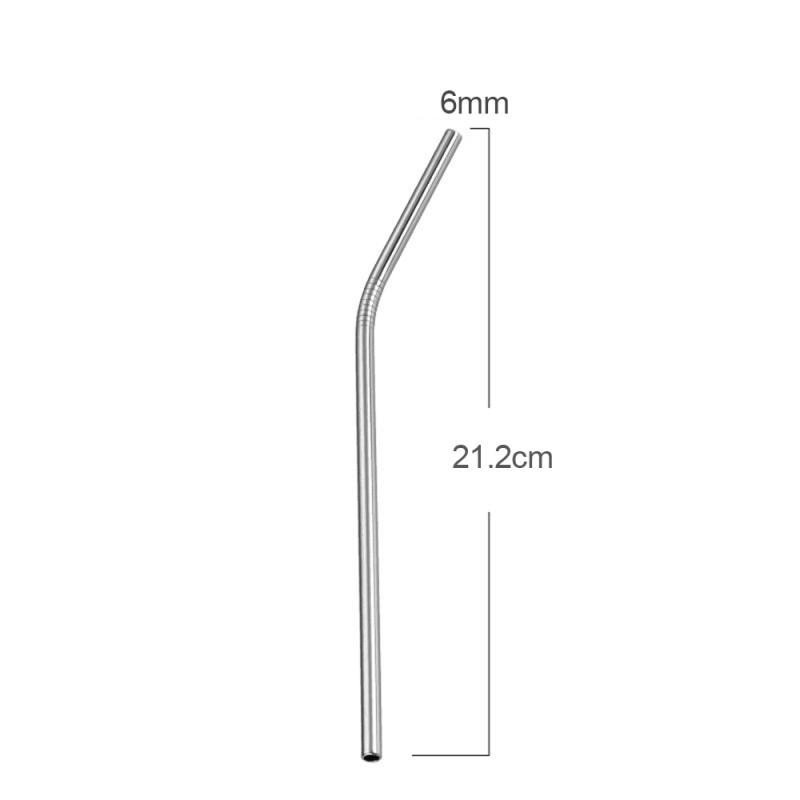 Stainless Steel Reusable Drinking Straw Set