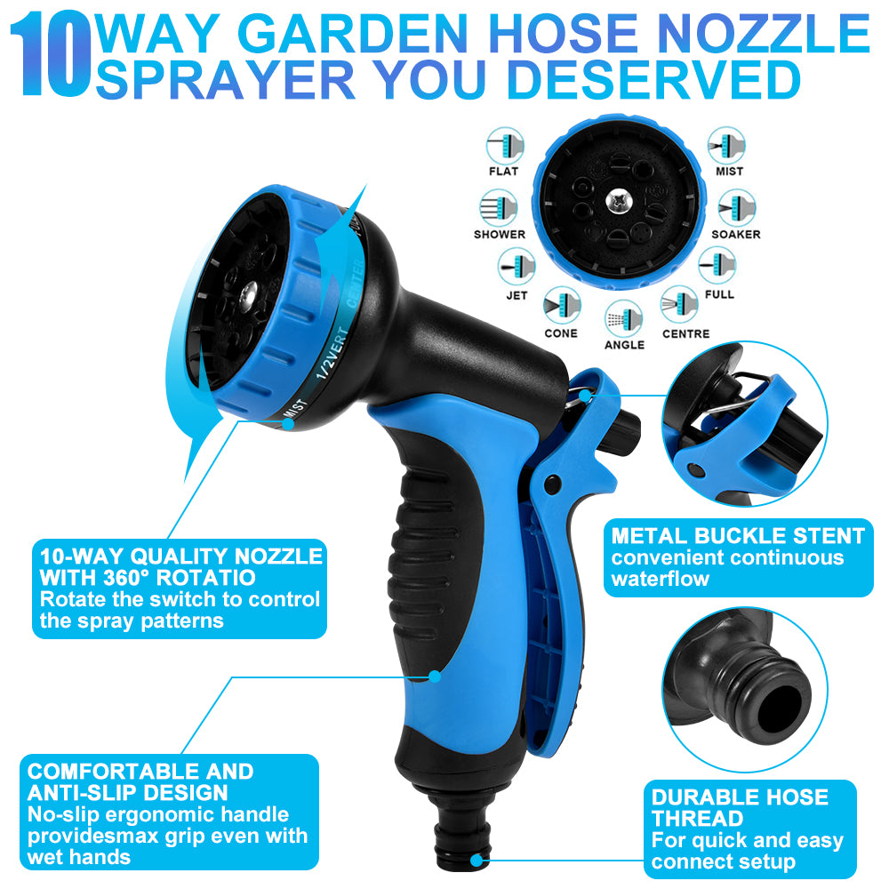 Expandable Garden Hose With Spray Nozzle