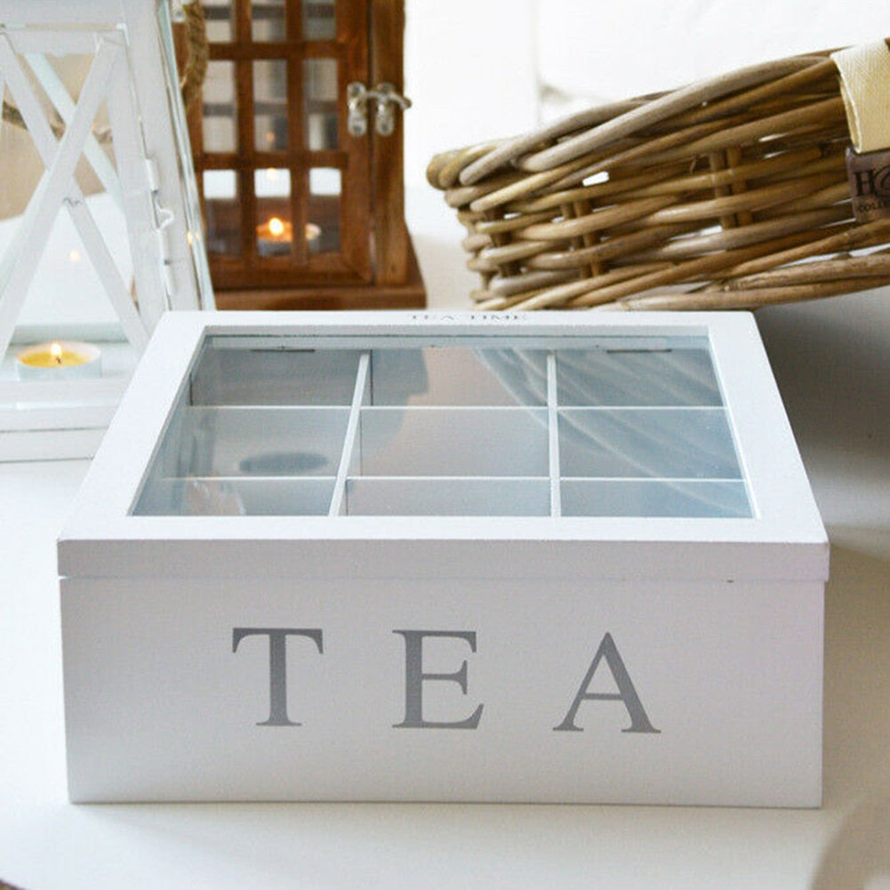 Wood Tea Box Organizer