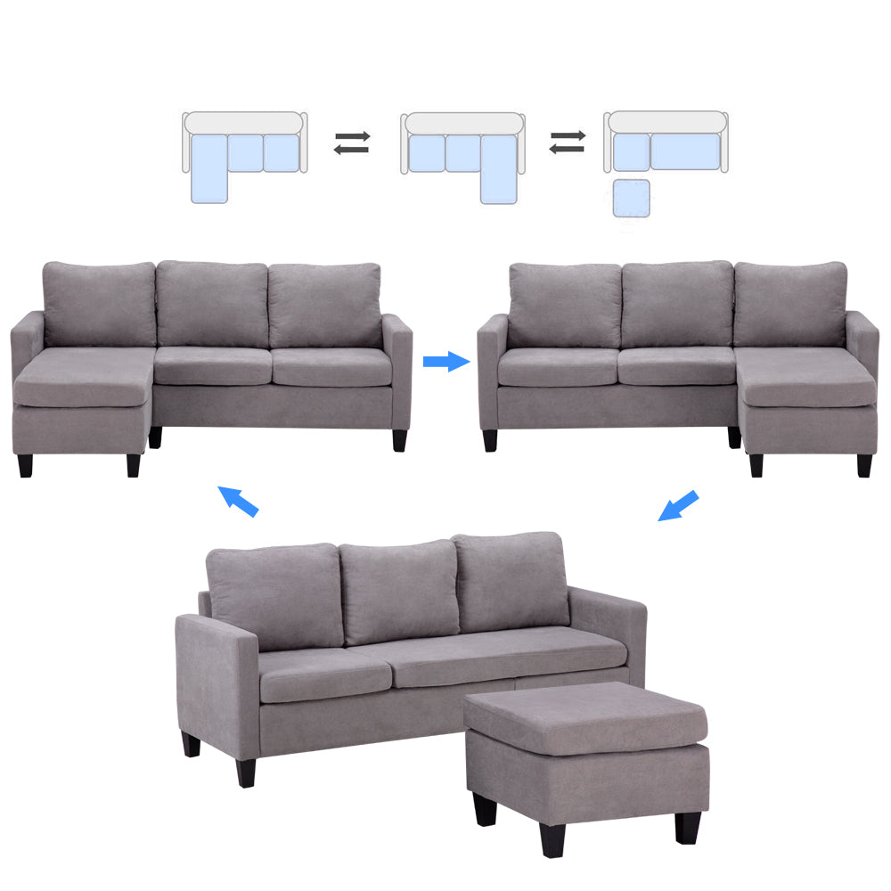 Modern Living Room Sofa Loveseat Chaise Combination