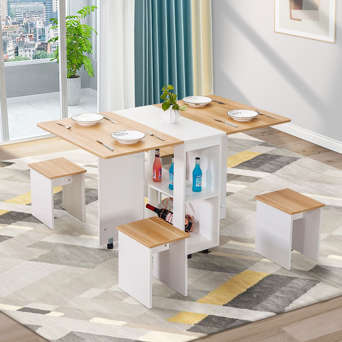 Folding Dining Table Set