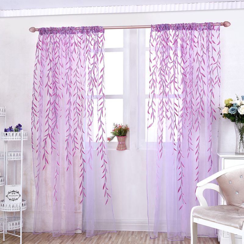 Colorful sheer Fashion Printed Curtains