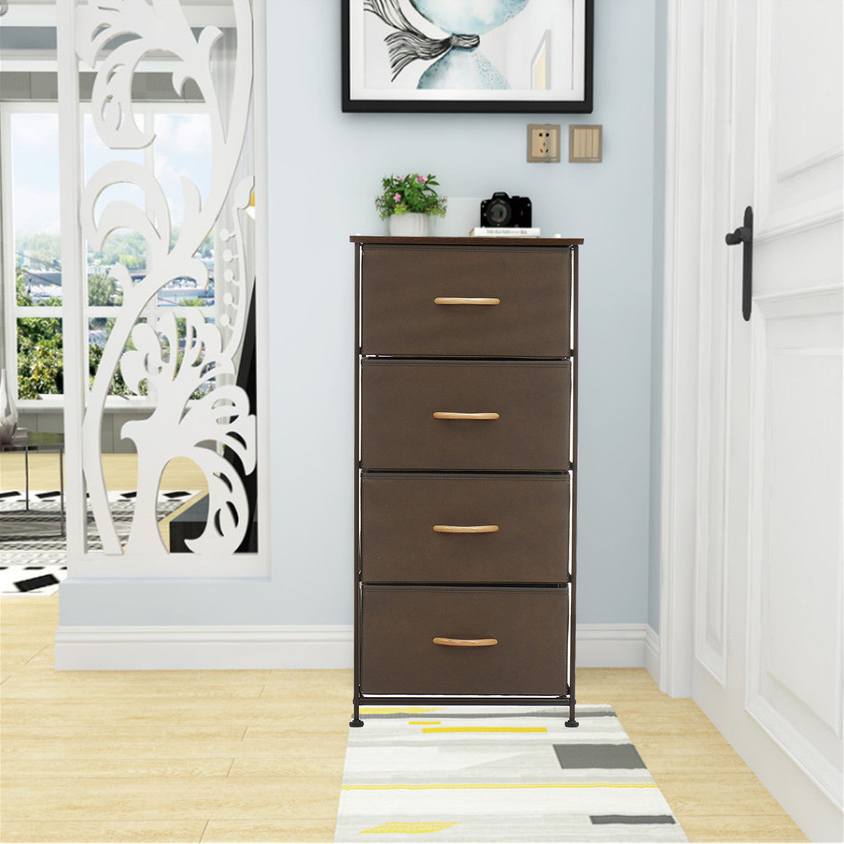 Chest of Fabric Drawers Dresser Storage