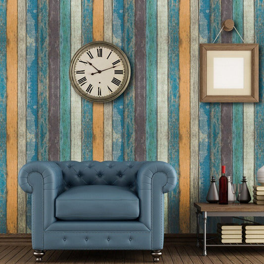 Vintage Wood Vinyl Decorative Adhesive Wallpaper