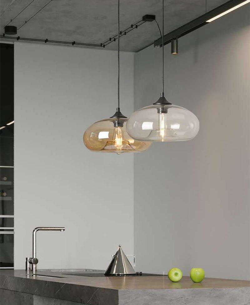 Contemporary hanging 6 Color Glass Lights Fixtures