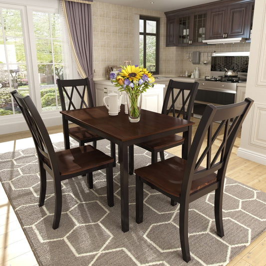 5-Piece Wooden Dining Table Set