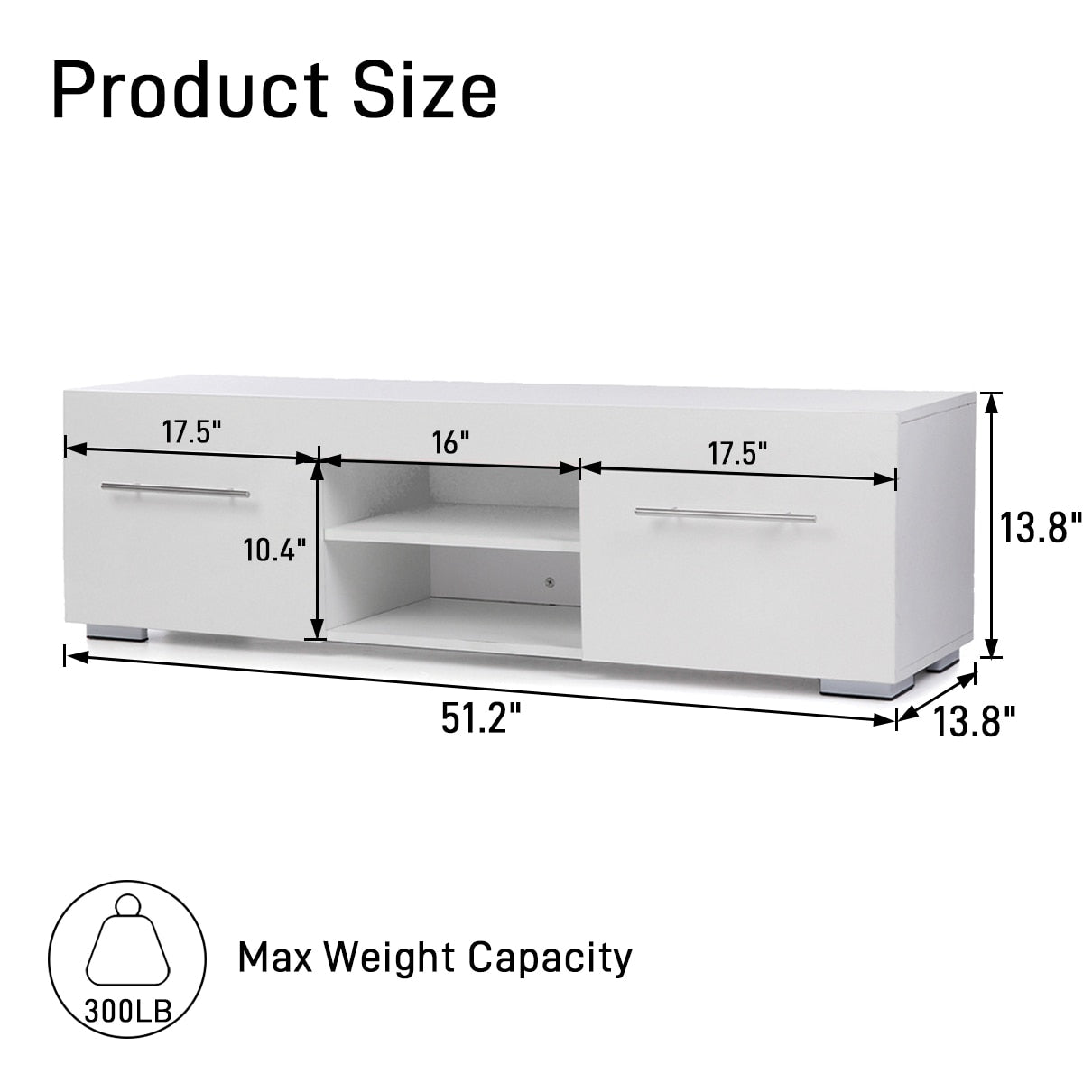 51 Inch High Gloss TV Stand