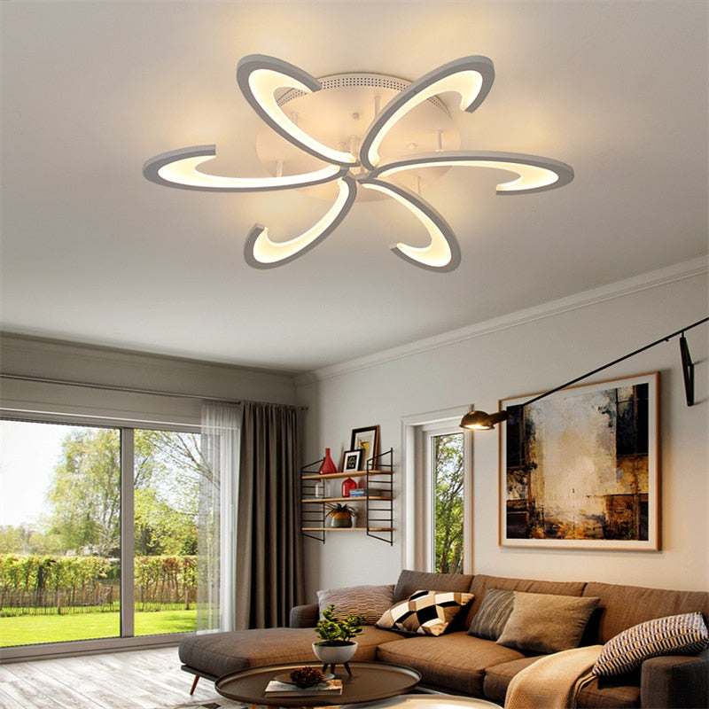 Modern Led Ceiling Light Fixture Dimming Chandelier