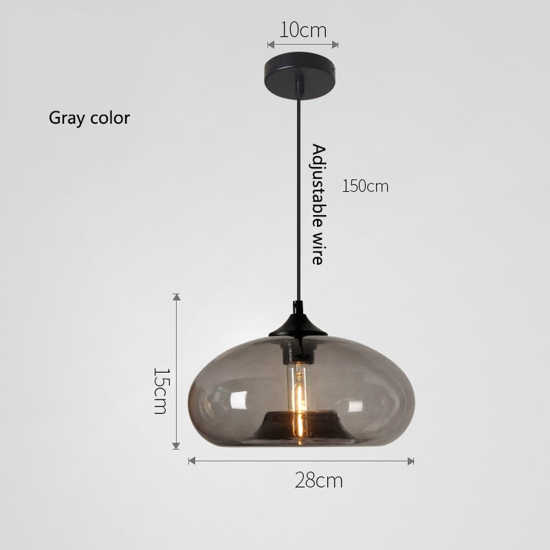 Contemporary hanging 6 Color Glass Lights Fixtures