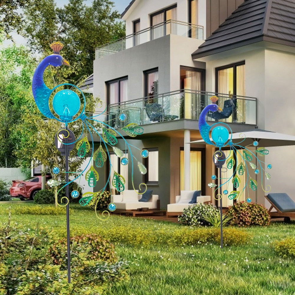 Garden Peacock Solar Lights Yard Decoration