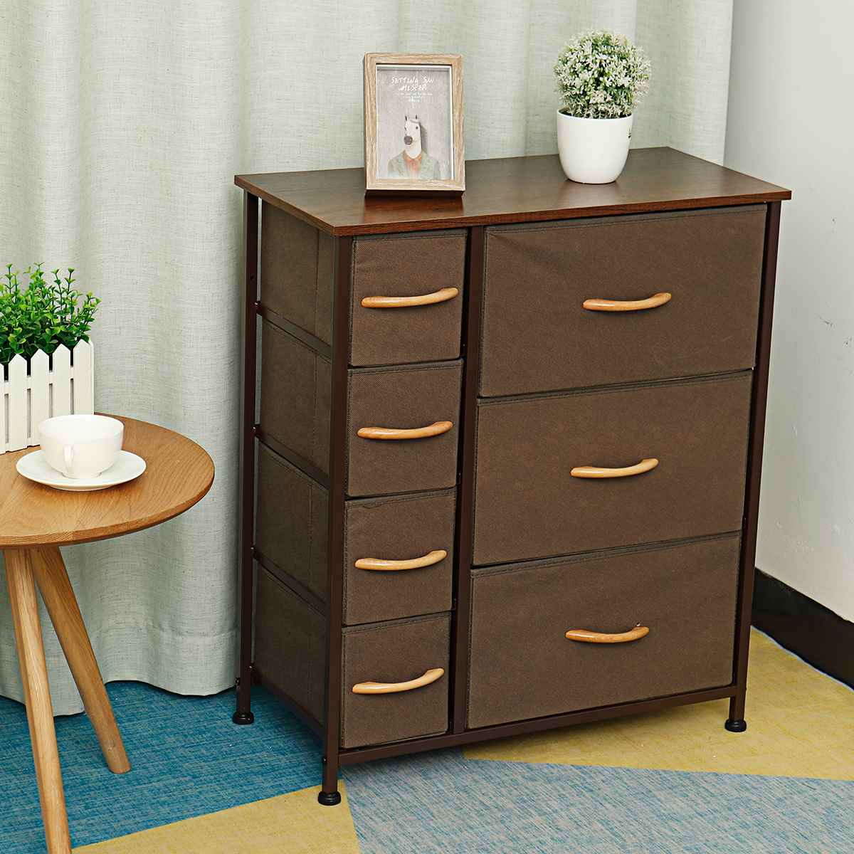 Chest of Fabric Drawers Dresser Storage