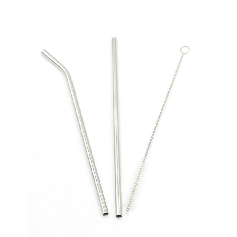 Stainless Steel Reusable Drinking Straw Set