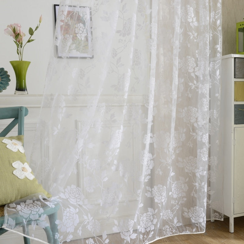 1pc Fashion Sheer Panel Drape Curtain