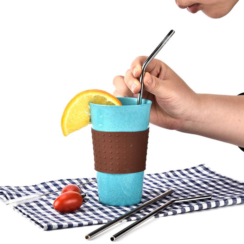 Stainless Steel Reusable Drinking Straw Set