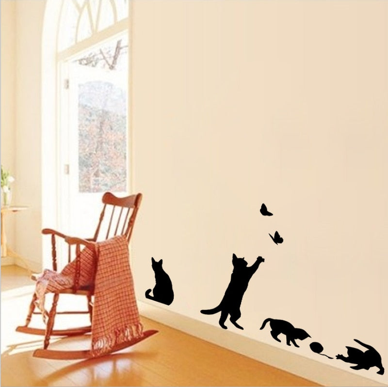 1 Set/Pack Cat Wall Sticker Removable Decal