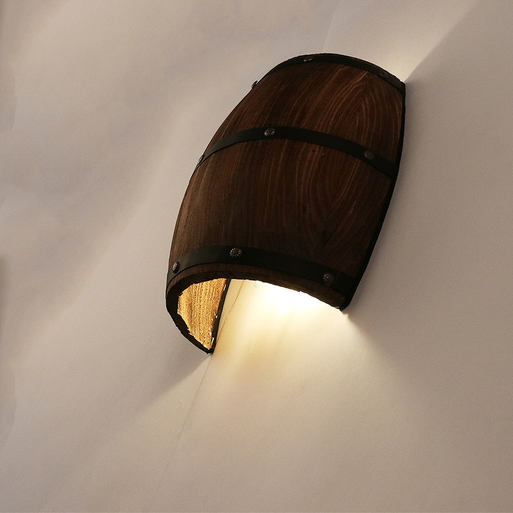 Retro wall lamp American wine barrel