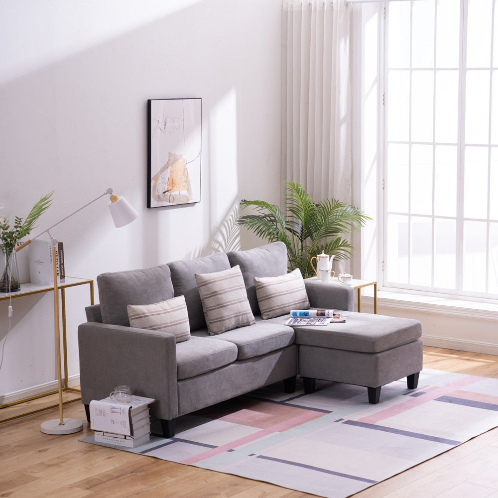 Modern Living Room Sofa Loveseat Chaise Combination