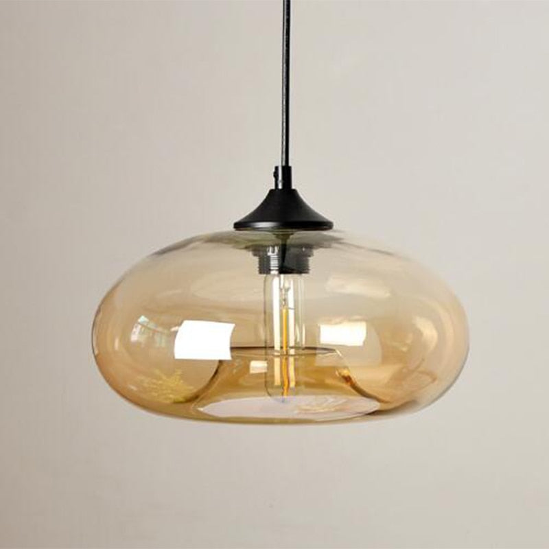 Contemporary hanging 6 Color Glass Lights Fixtures