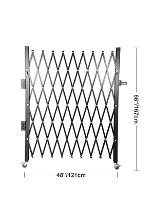 Folding Steel Expanding Accordion Security Gate w/Lock