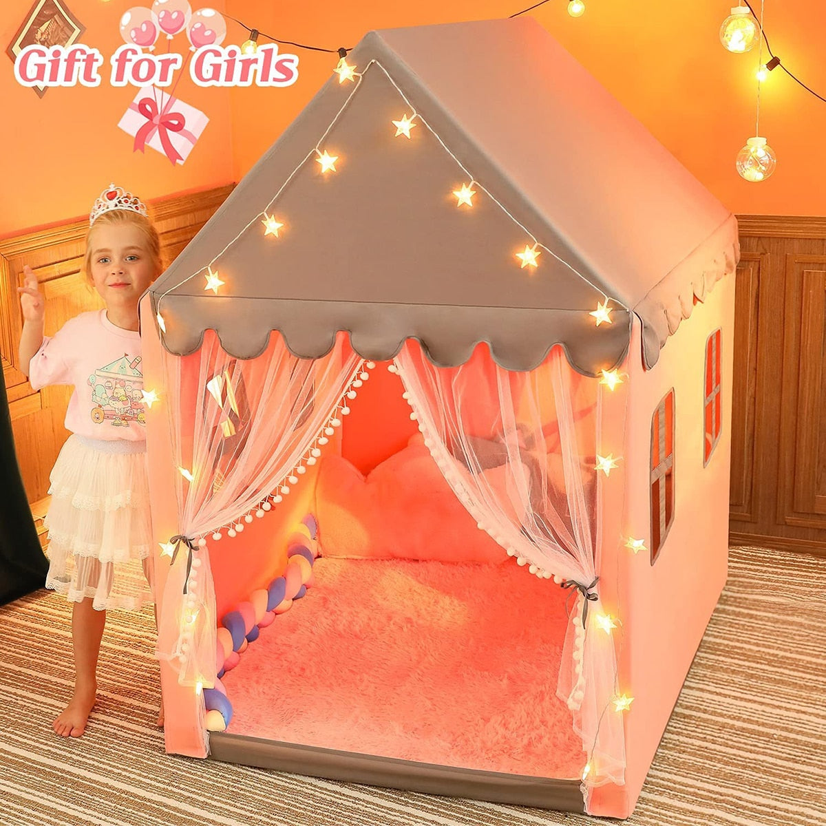 Children Princess Portable Castle Tent