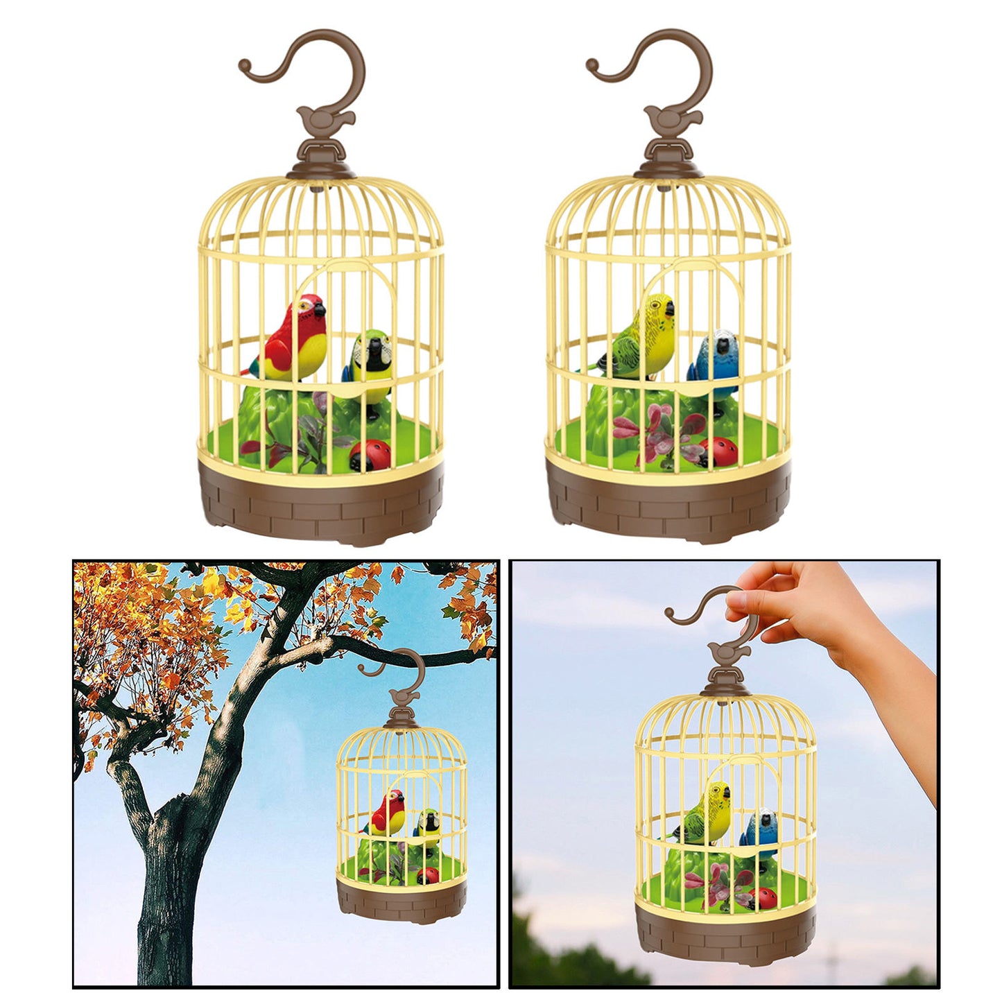 Toy Singing Chirping Bird In Cage