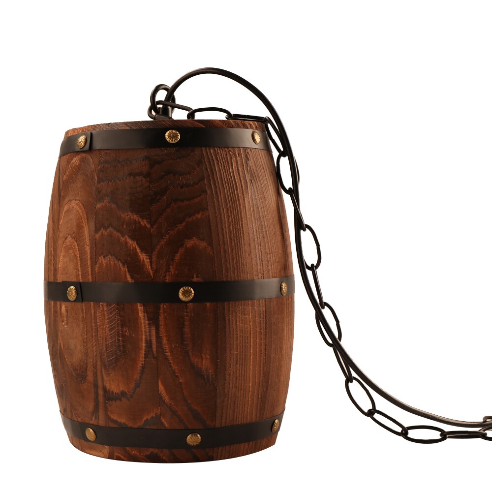 Natural wood Wine barrel Ceiling Lighting Fixture