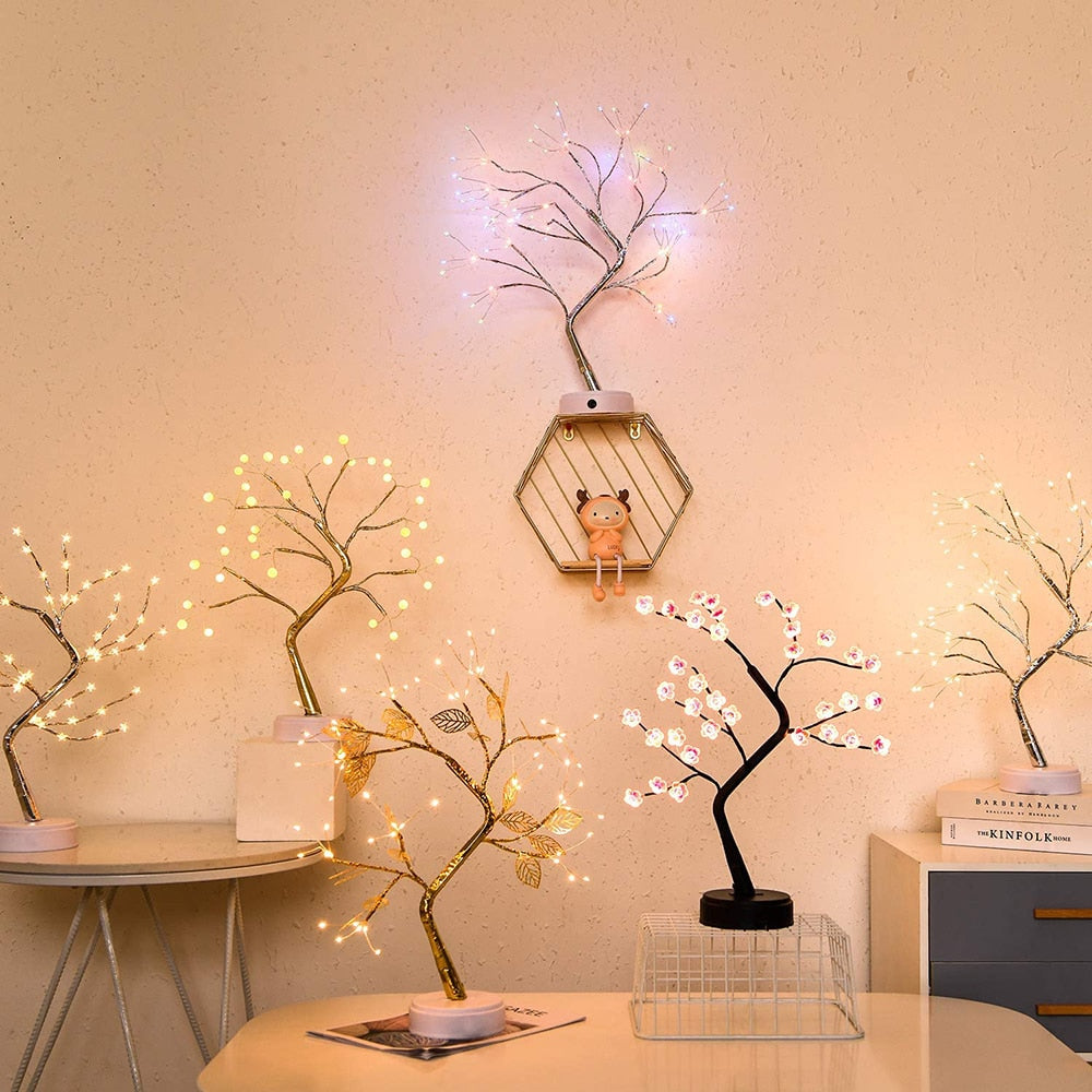 Artificial LED Lighted Bonsai Tree