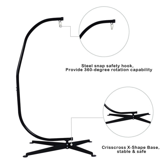 C Hammock Solid Frame Stand Steel