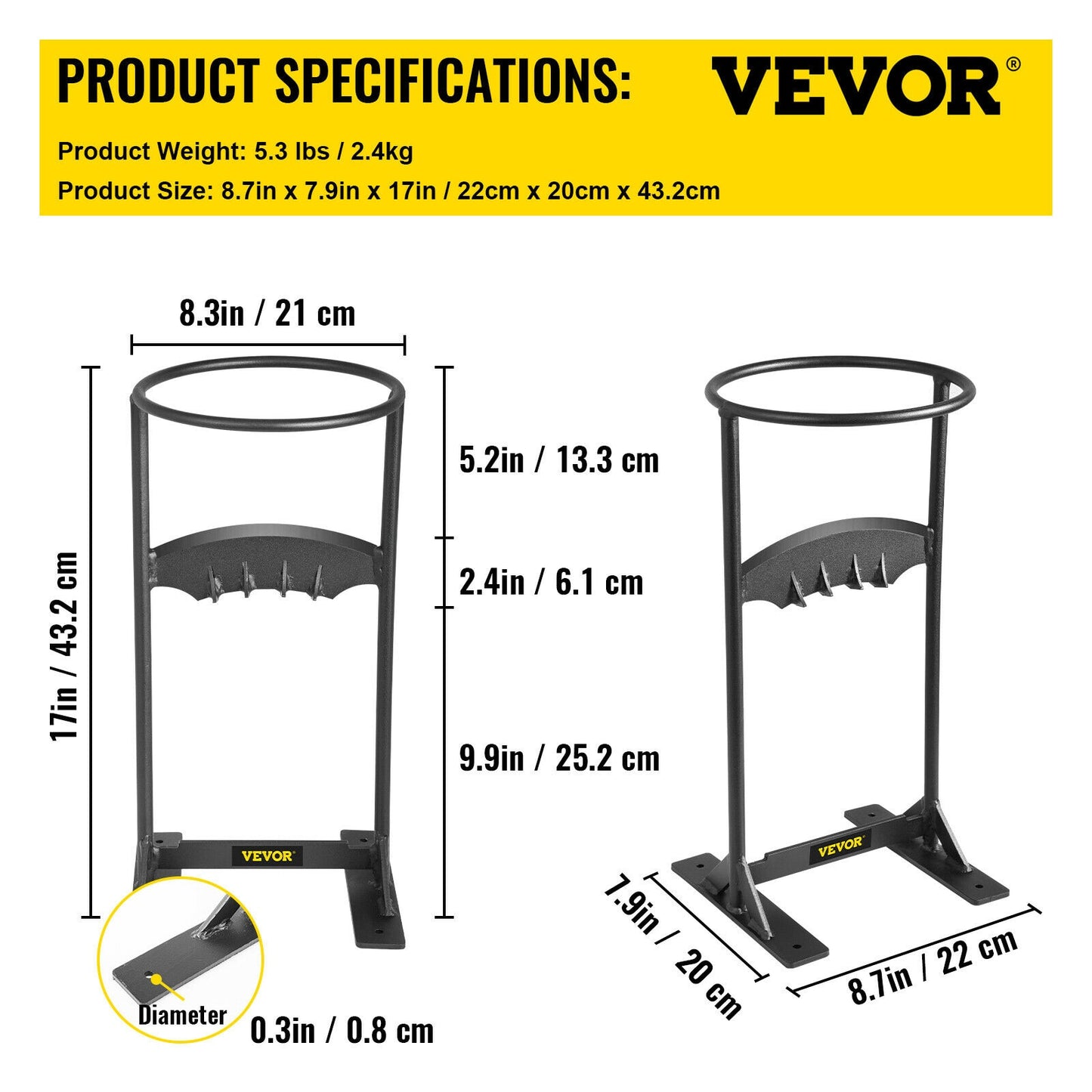 Steel Firewood Splitter Tool