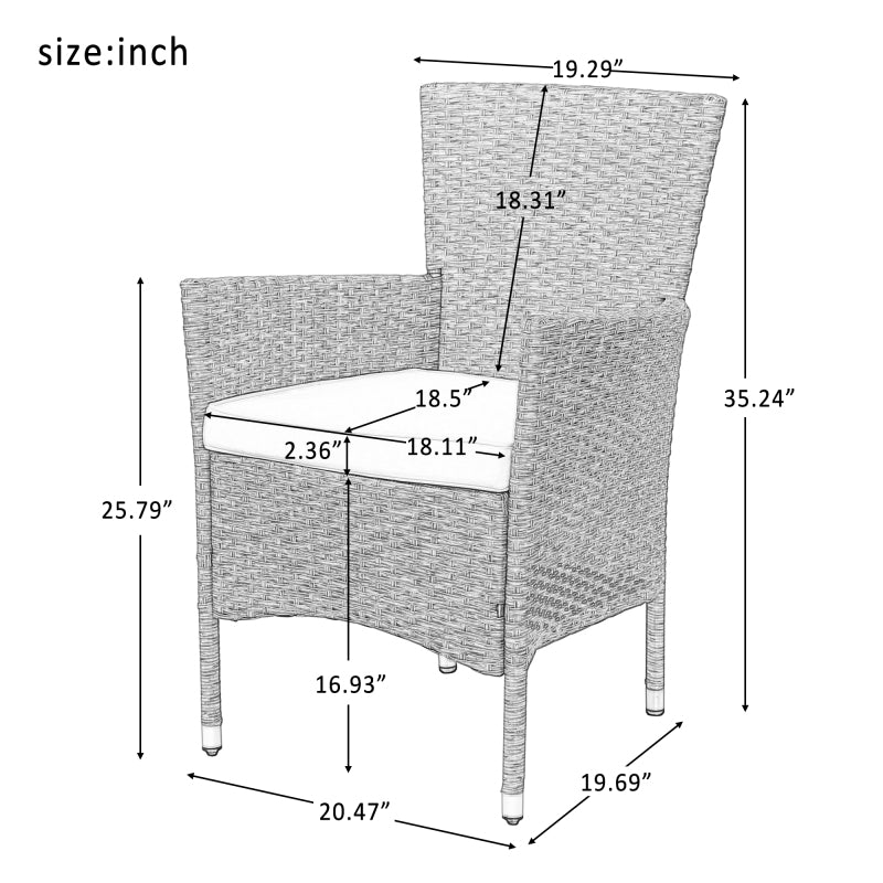 7 Piece Outdoor Dining Patio Set