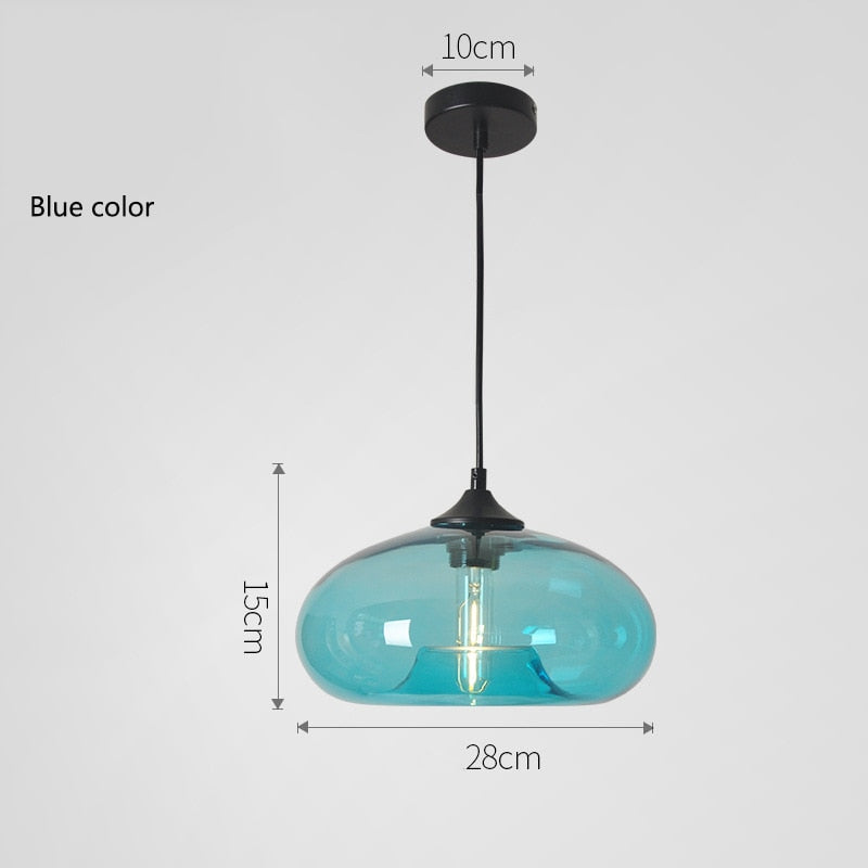 Contemporary hanging 6 Color Glass Lights Fixtures