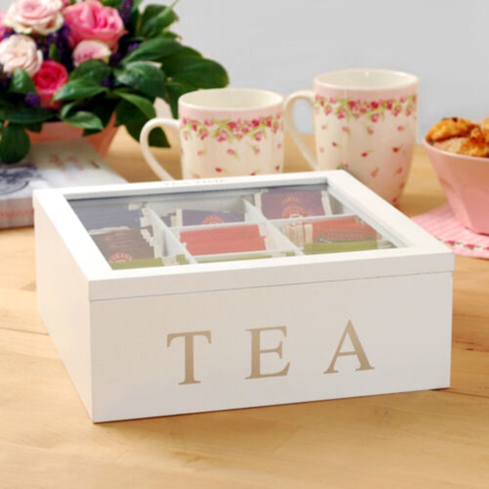 Wood Tea Box Organizer