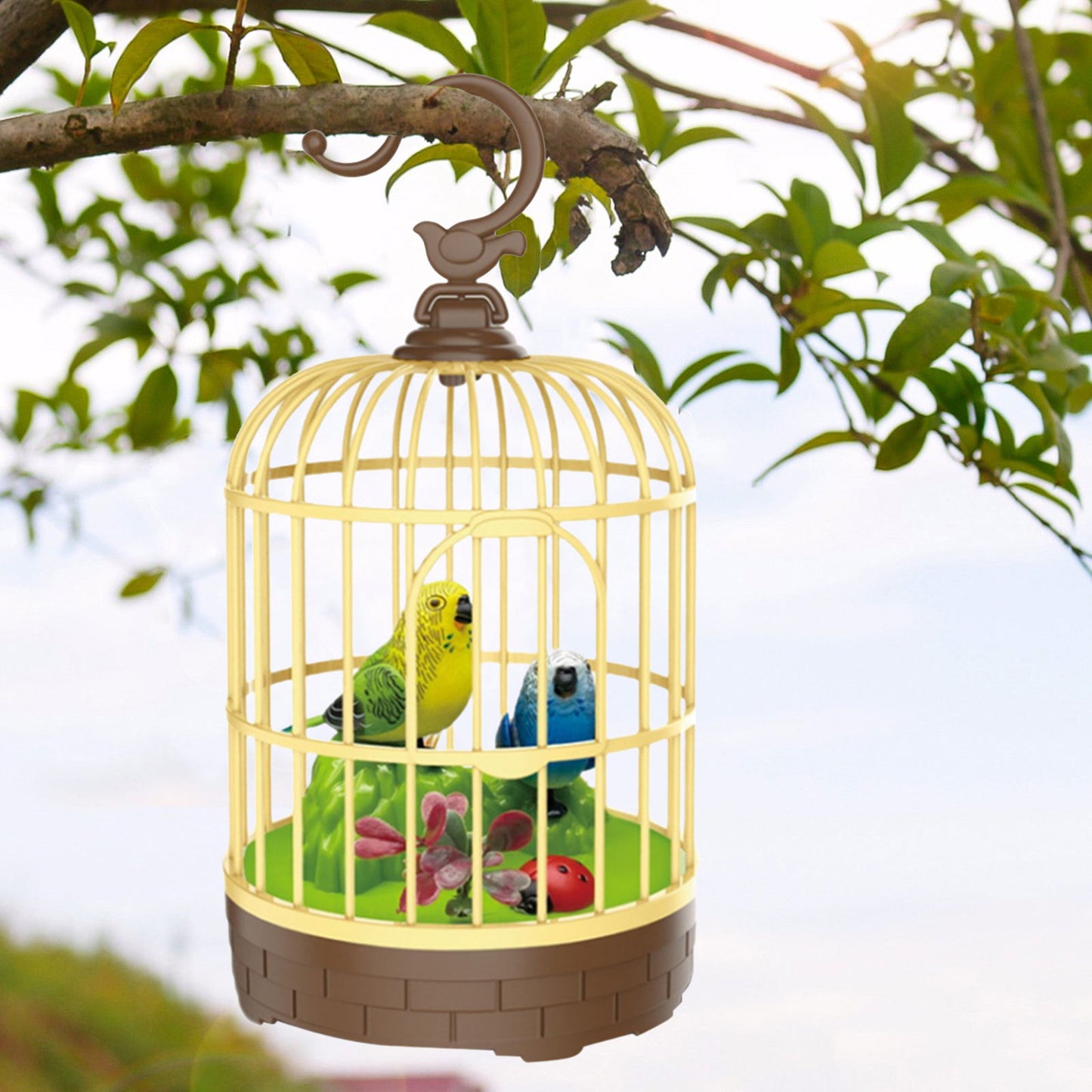 Toy Singing Chirping Bird In Cage