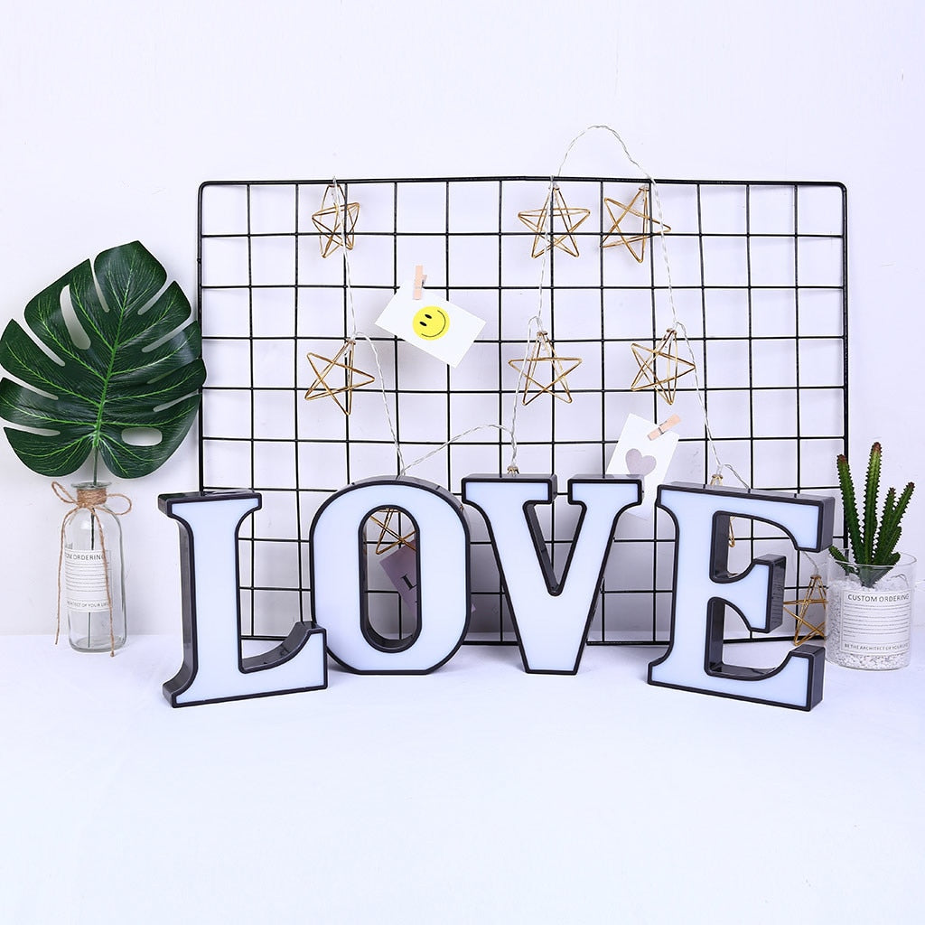 LED Letter Light Decor