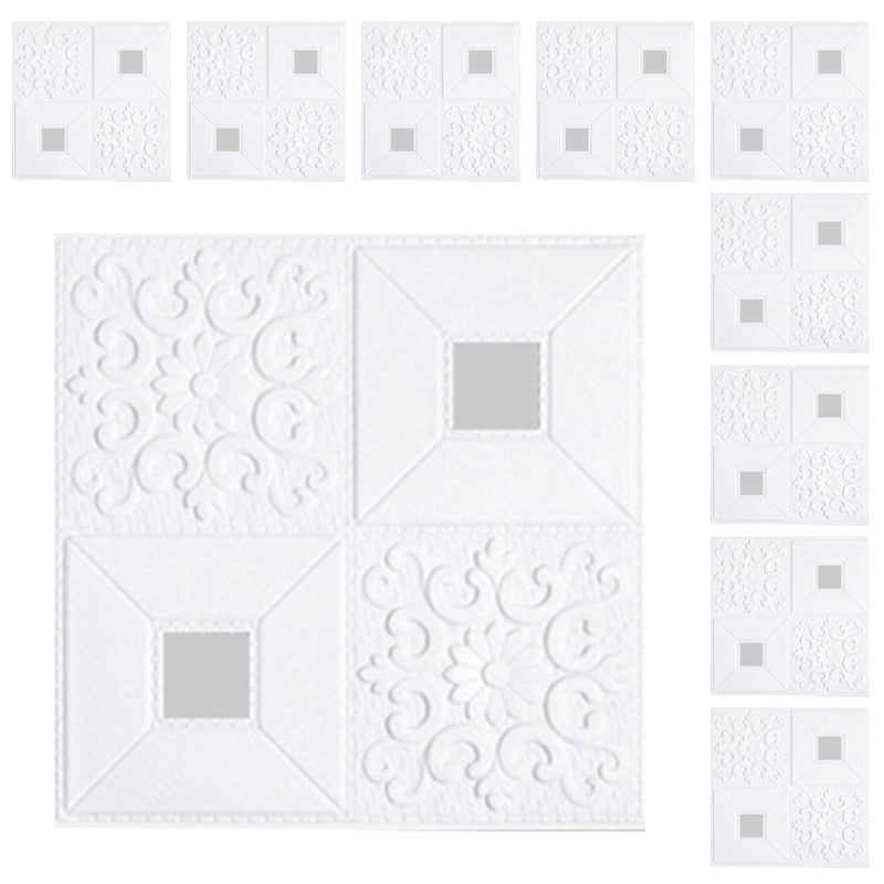 10PCS 3D Self-adhesive Wall Foam Panels