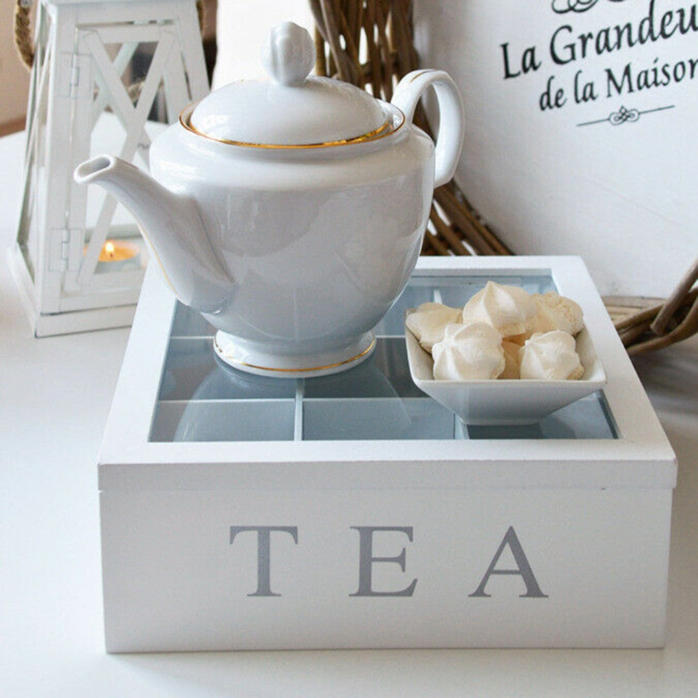 Wood Tea Box Organizer