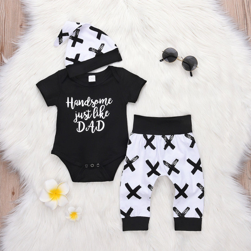 Baby Boy 3Pcs Cotton Clothes Set