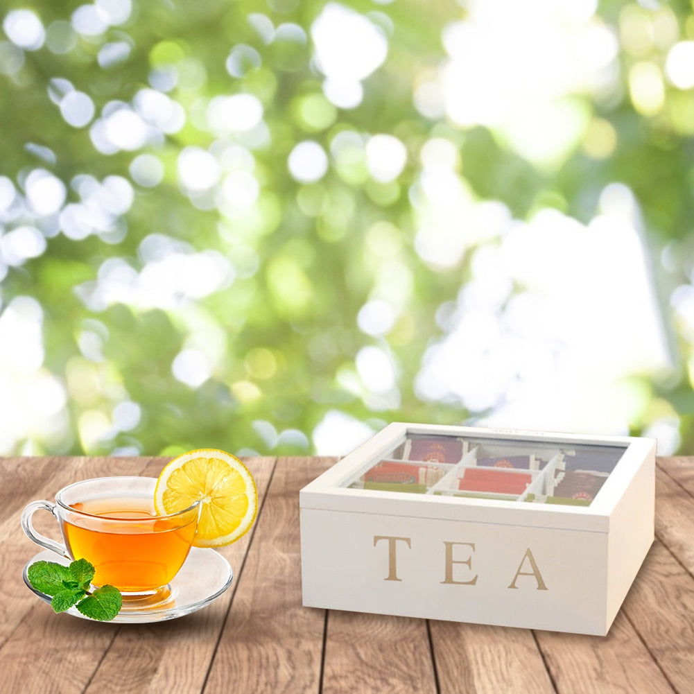 Wood Tea Box Organizer