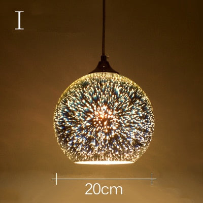 Modern colorful starry sky glass chandelier