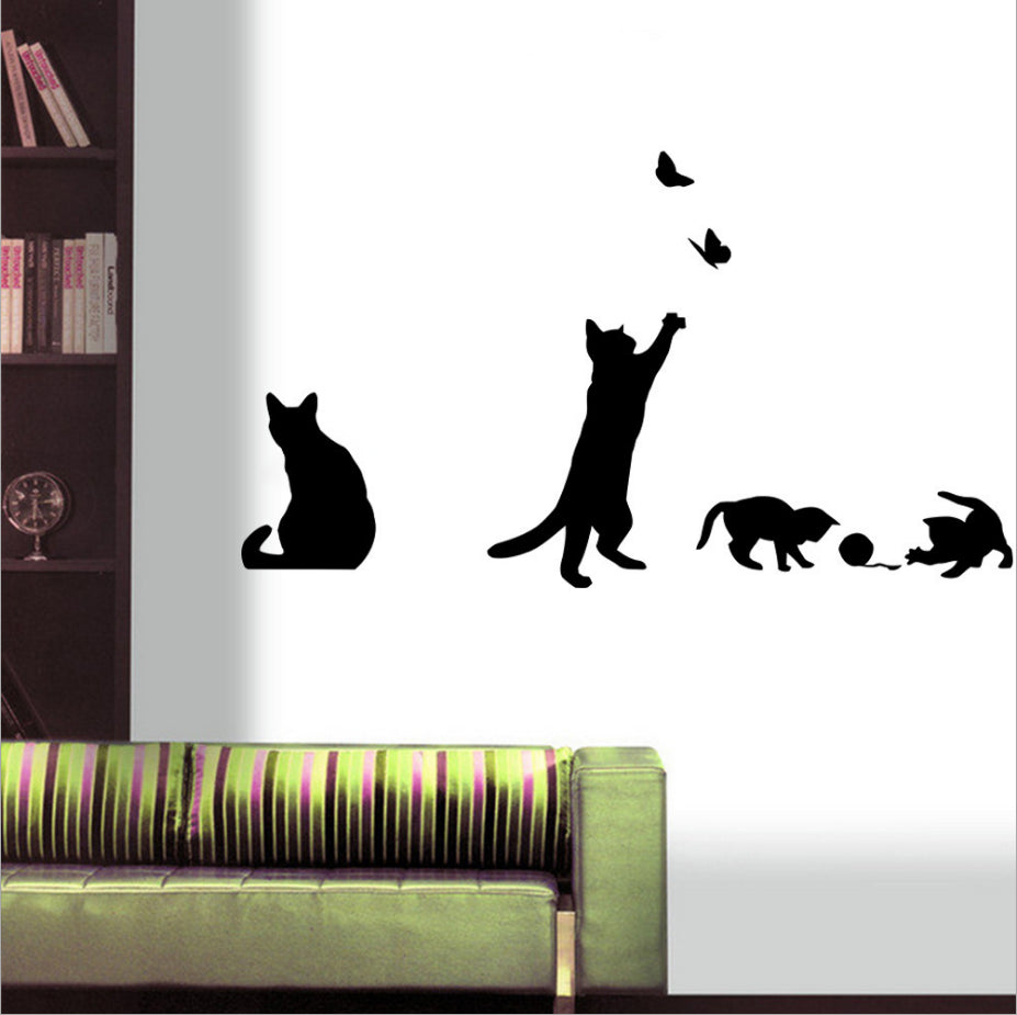 1 Set/Pack Cat Wall Sticker Removable Decal