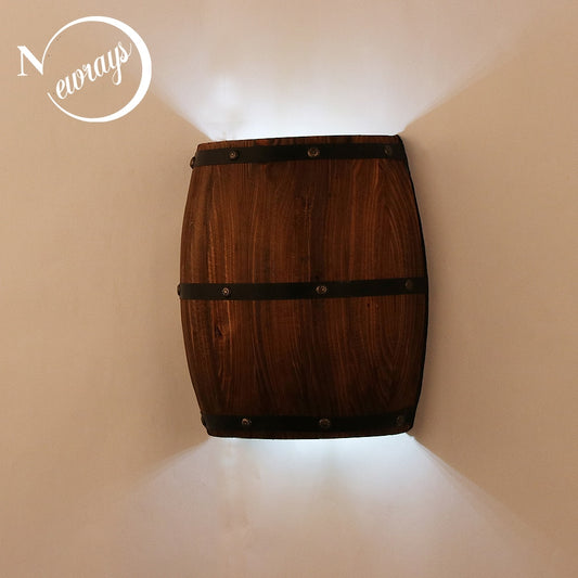 Retro wall lamp American wine barrel