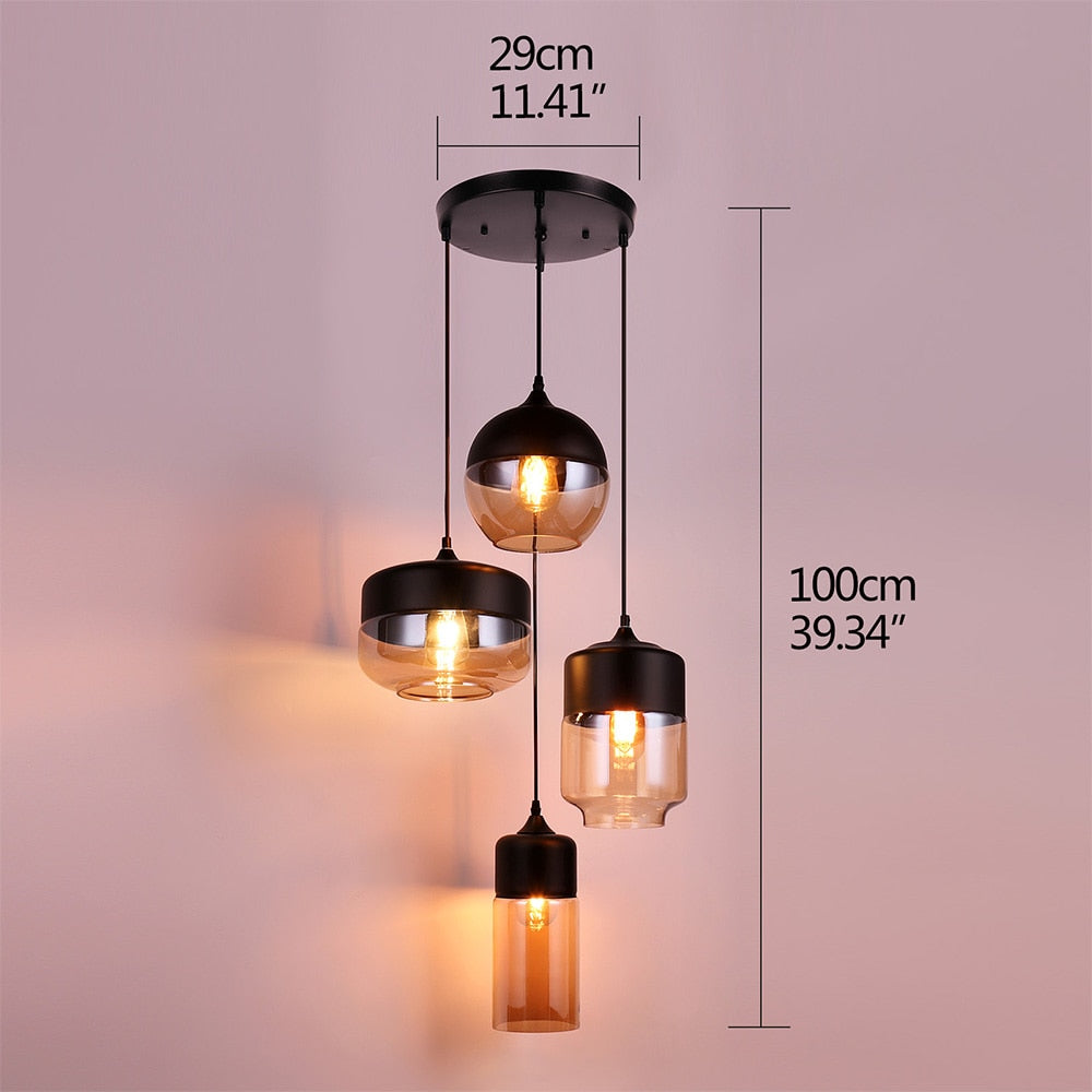 Modern hanging LED indoor lighting