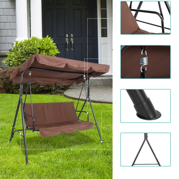 Canopy and cushion Iron Swing patio chair