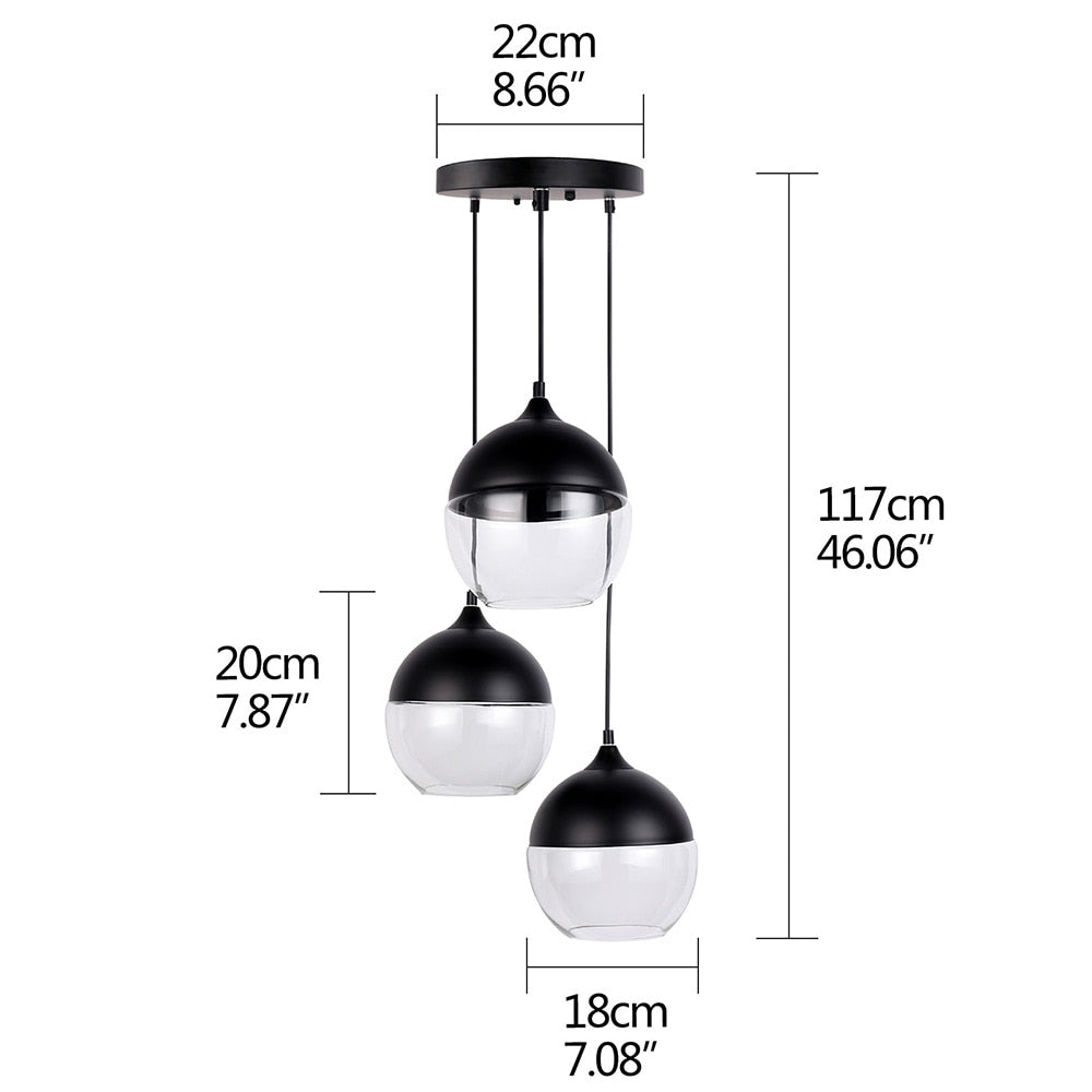 Modern hanging LED indoor lighting